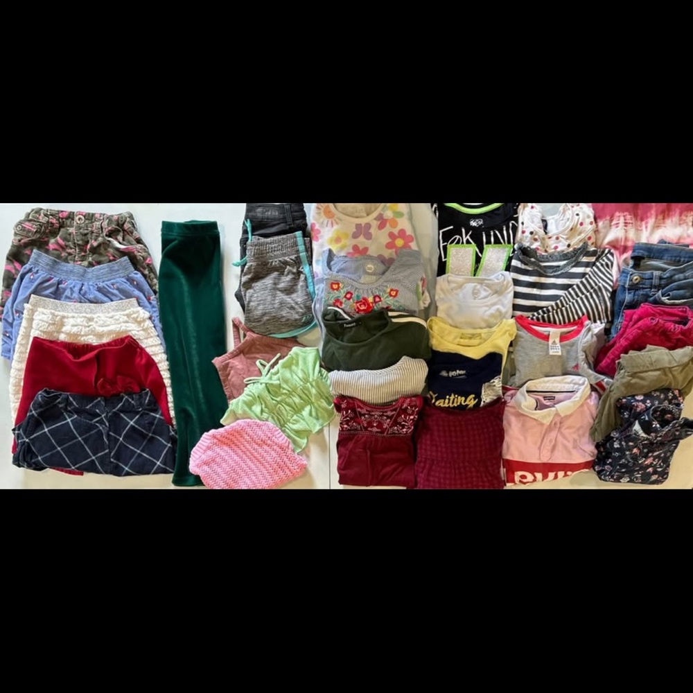 💕Girls Sz10 Lot  30 items shorts pants tops skirts